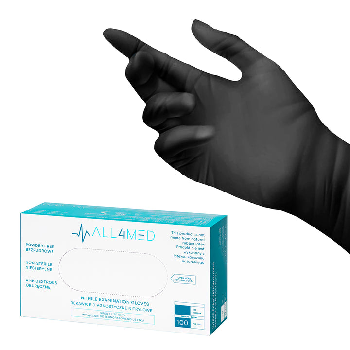 Gants All4Med Soft-Nitrile Noir L 100pcs.