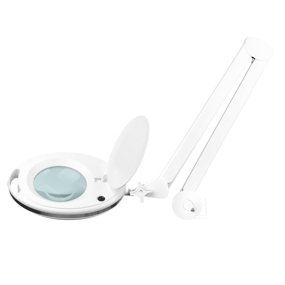 Lampe Loupe LED 60 SMD 5D avec Pince Elegante 6027 Blanc