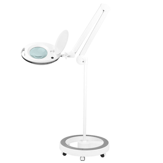 Lampe Loupe LED 60 SMD 5D sur Pied Elegante 6027 Blanc