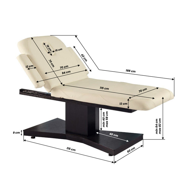 Table de massage Électrique Azzurro 805 1 Chauffé Wenge - image 5