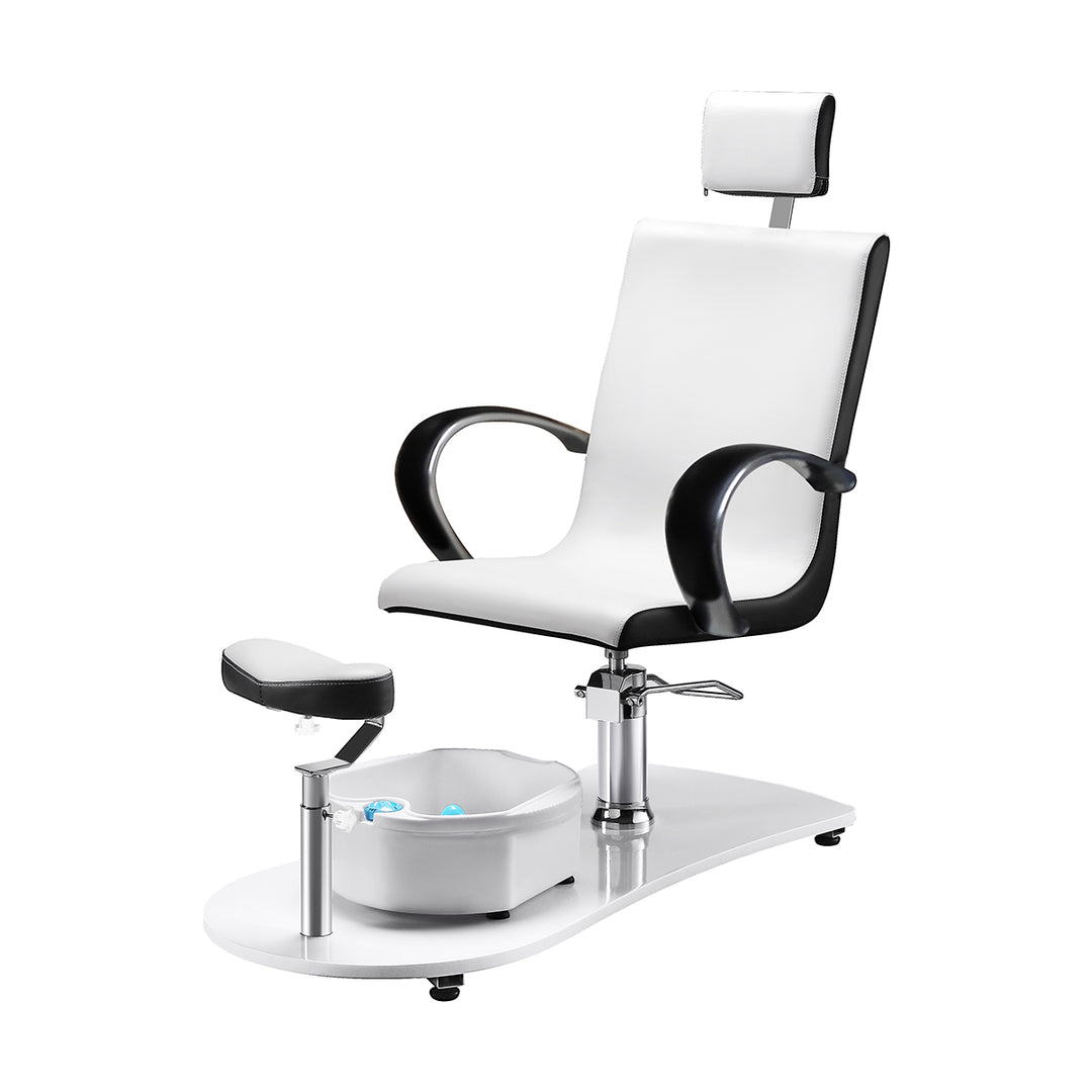 Fauteuil Pédicure Spa Hydraulique Massant Blanc Noir - image 2