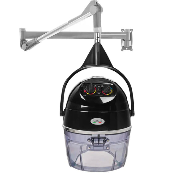 Casque Sèche-Cheveux Mural Gabbiano DII-301W Double Vitesse Noir