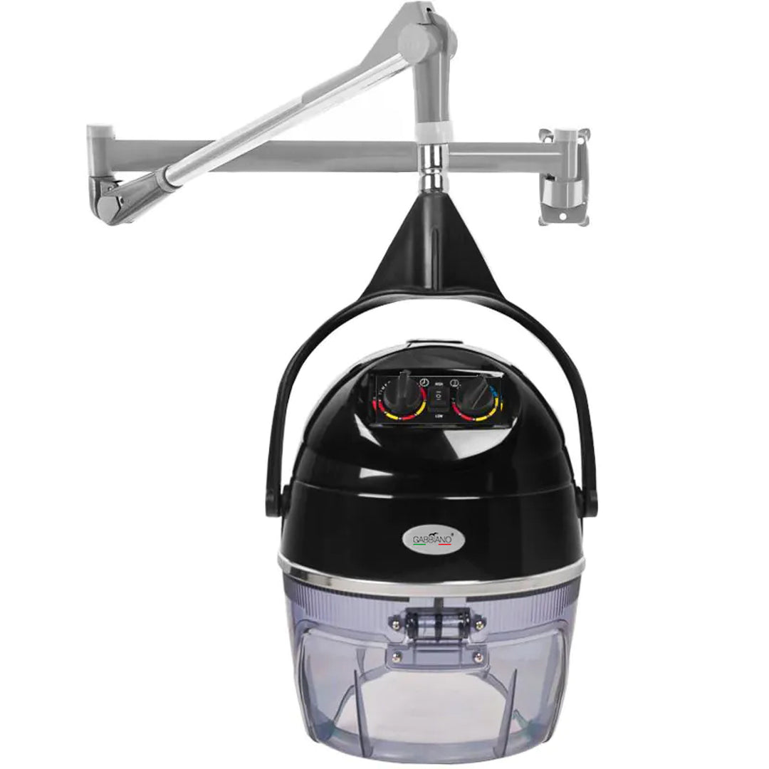 Casque Sèche-Cheveux Mural Gabbiano DII-301W Double Vitesse Noir