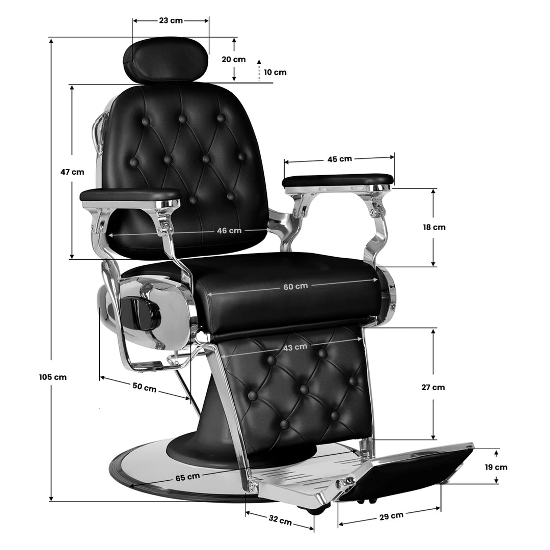 Fauteuil Barbier Gabbiano Francesco Noir - image 12