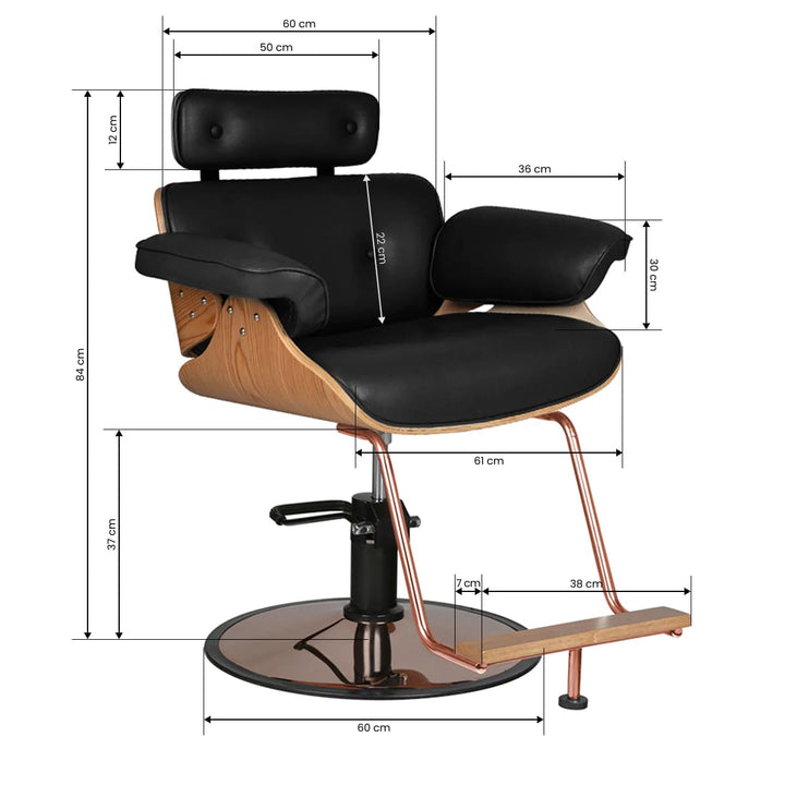 Fauteuil de Coiffeur Gabbiano Florence Noir