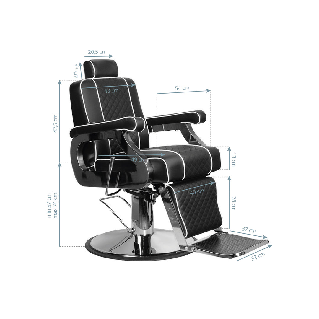 Fauteuil Barbier Gabbiano Paulo Noir - image 7