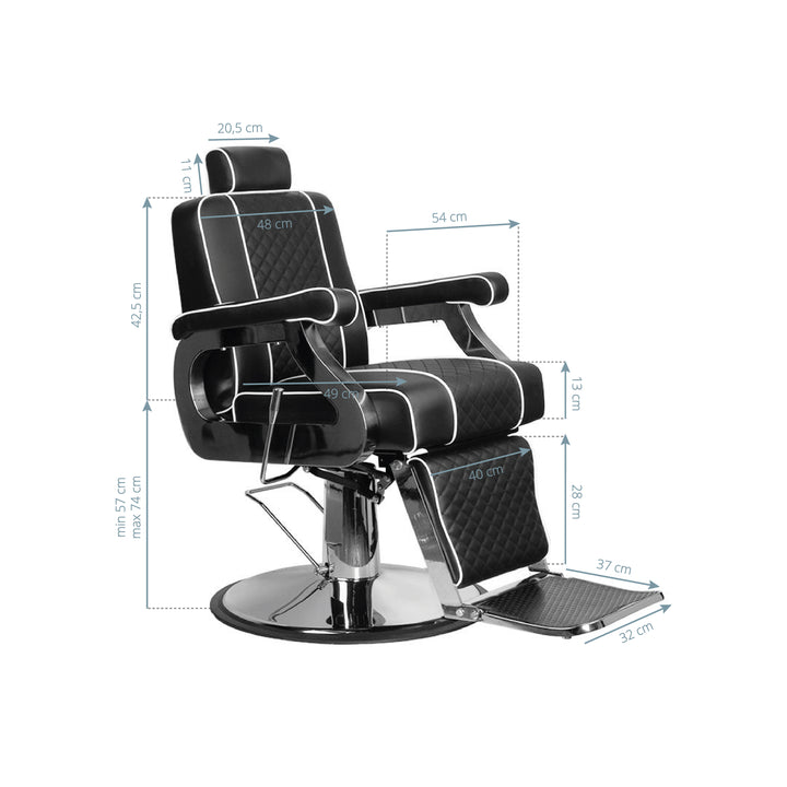 Fauteuil Barbier Gabbiano Paulo Noir - image 7