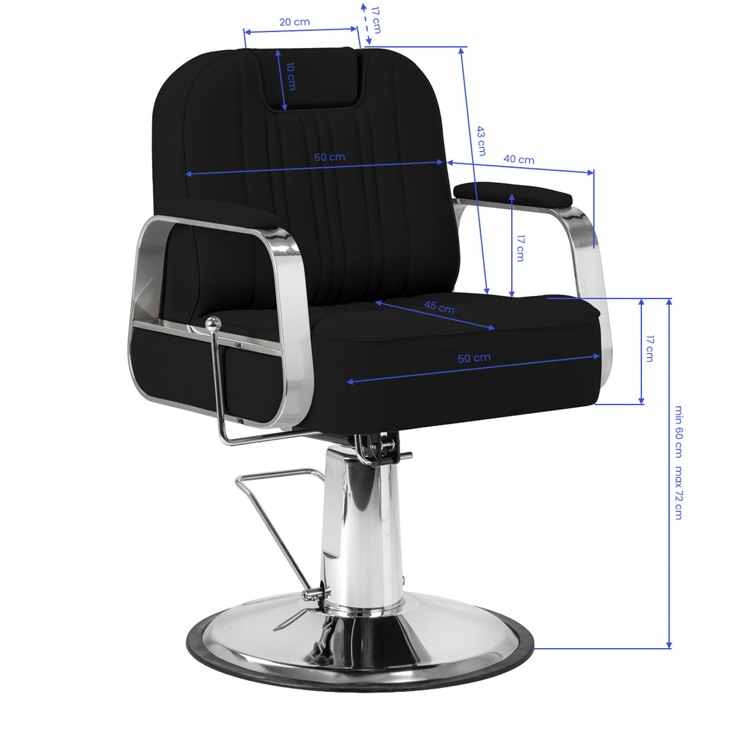 Fauteuil Barbier Gabbiano Rufo Noir - image 12