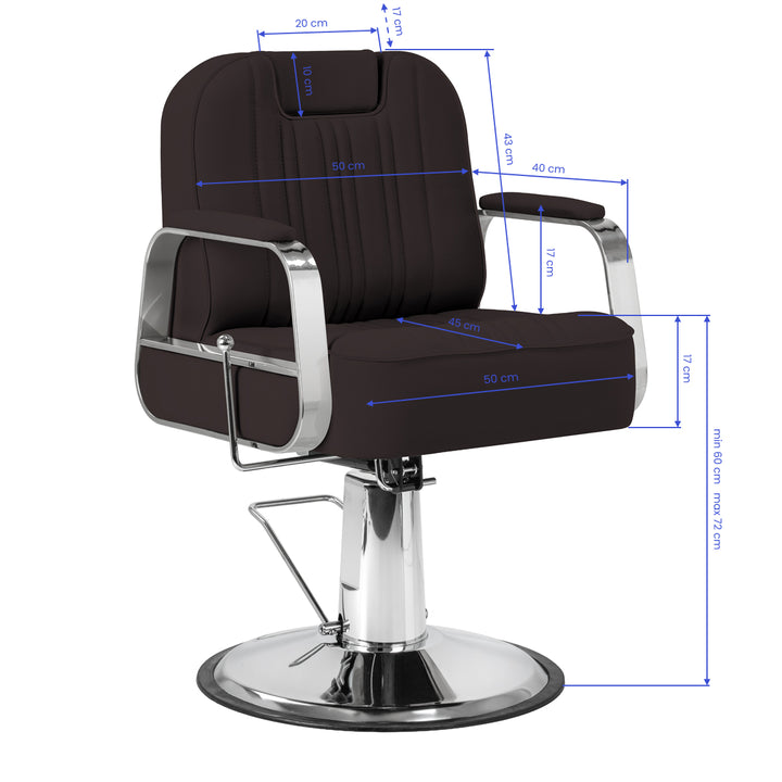Fauteuil Barbier Gabbiano Rufo Marron - image 12
