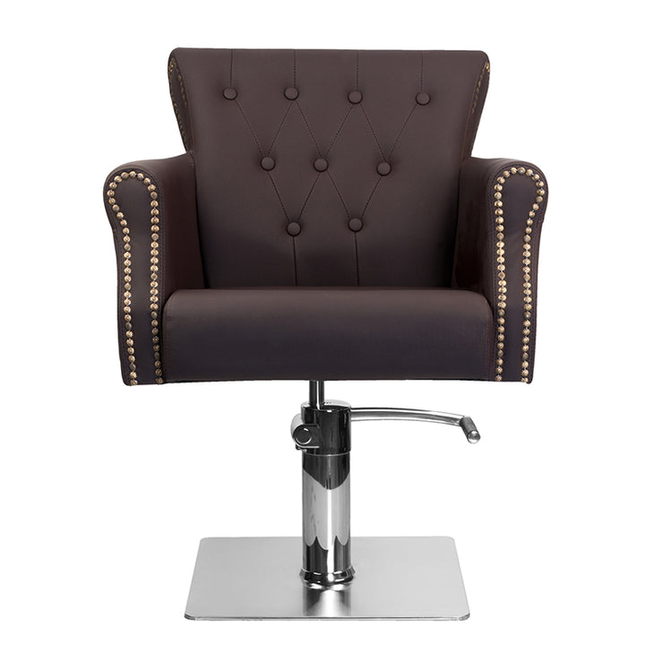 Fauteuil de Coiffeur Hair System Ber 8541 Marron 4