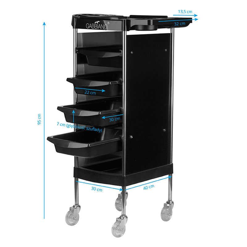 Chariot Coiffure Gabbiano FX11-B Noir - image 6