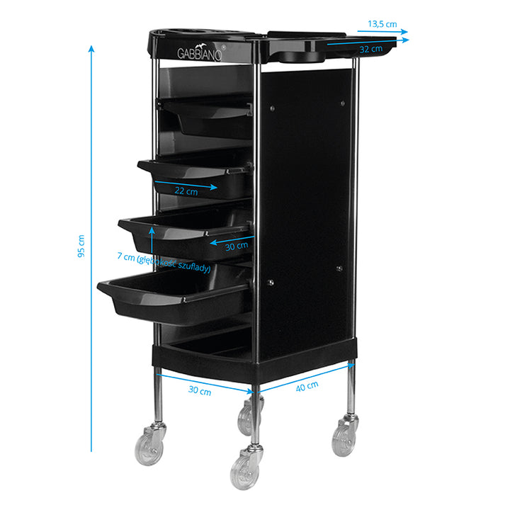 Chariot Coiffure Gabbiano FX11-B Noir - image 6