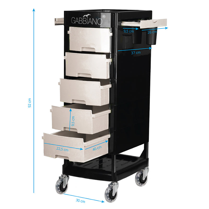 Chariot Coiffure Gabbiano FT65 Noir-Blanc - image 5