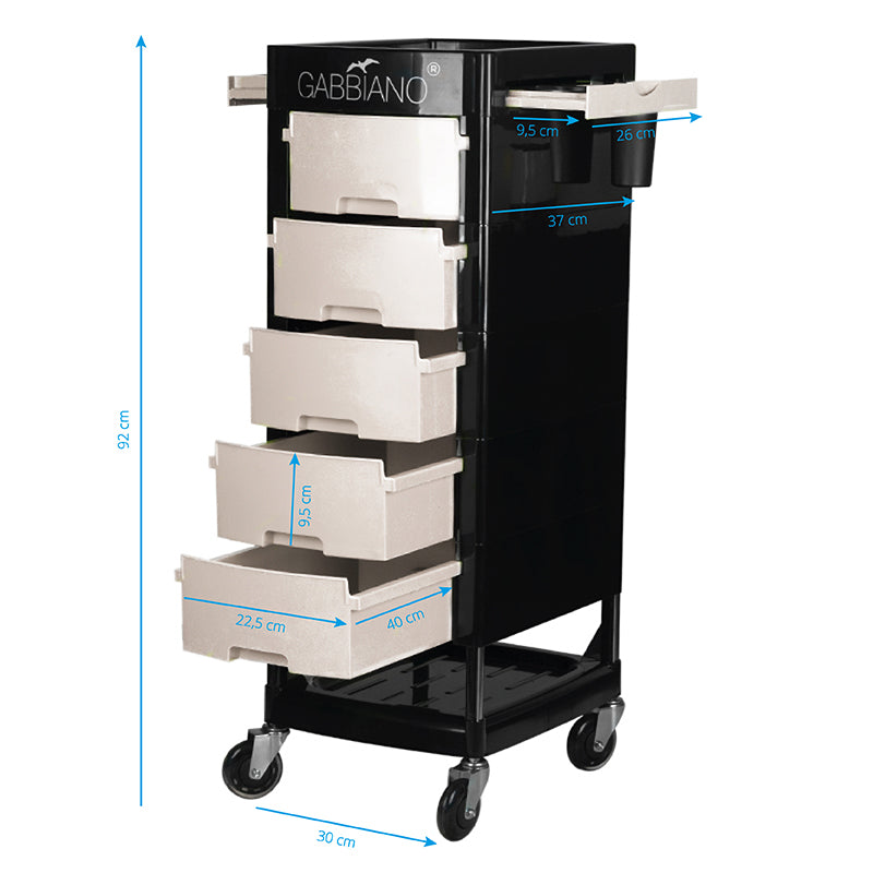 Chariot Coiffure Gabbiano FT65 Noir-Blanc - image 5