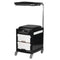 Tabouret à Roulettes 16 Plus Noir/Blanc