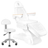 Fauteuil Esthétique Électrique Sillon Lux 273B 3 Moteurs avec Tabouret Blanc