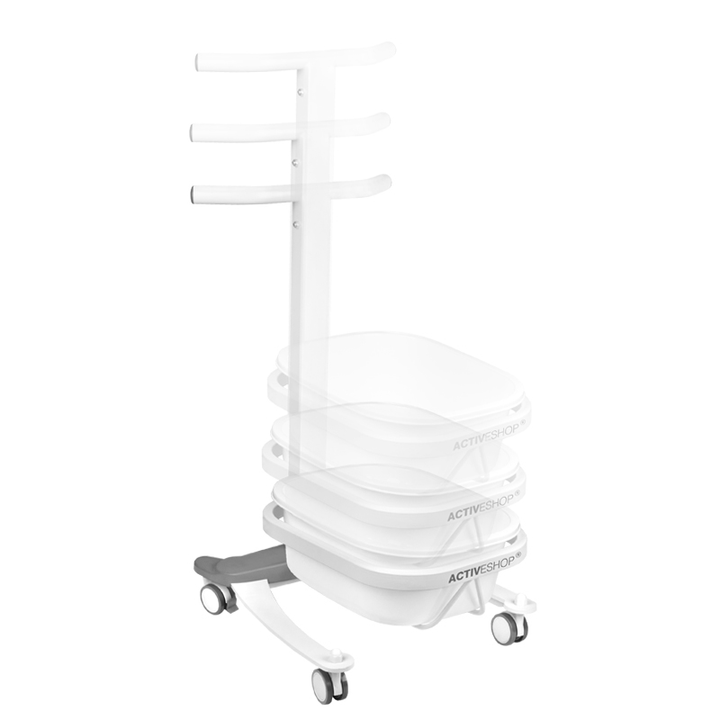 Bain de Pieds Pédicure Comfort à Roulettes avec Fonction Lift Blanc - image 6