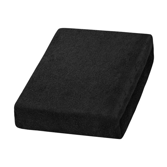 Housse pour Fauteuil Esthétique et Table de Massage Terry 190 x 60 cm Noir