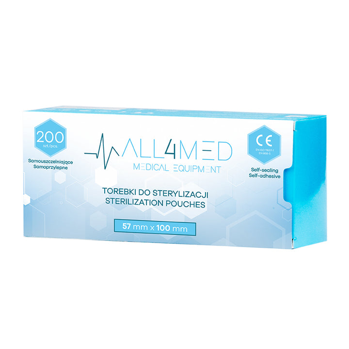 Pochettes de Stérilisation pour Autoclave All4Med 57 × 105 mm – 200 Pièces 2