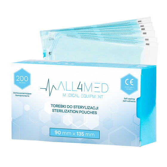 Pochettes de Stérilisation pour Autoclave All4Med 90 × 135 mm – 200 Pièces