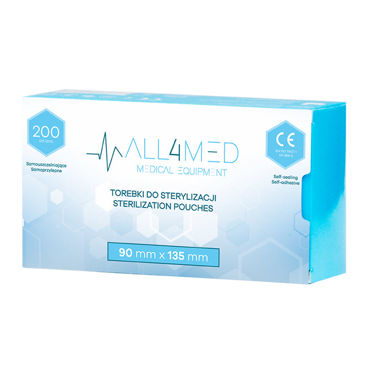 Pochettes de Stérilisation pour Autoclave All4Med 90 × 135 mm – 200 Pièces 2
