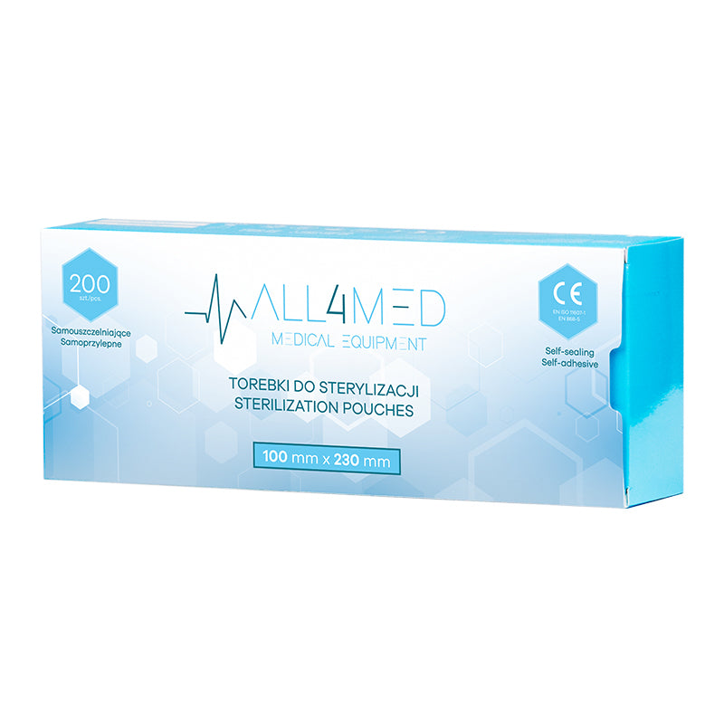 Pochettes de Stérilisation pour Autoclave All4Med 100 × 230 mm – 200 Pièces 2