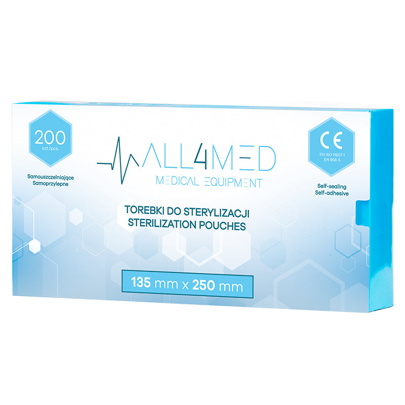 Pochettes de Stérilisation pour Autoclave All4Med 135 × 250 mm – 200 Pièces - image 2