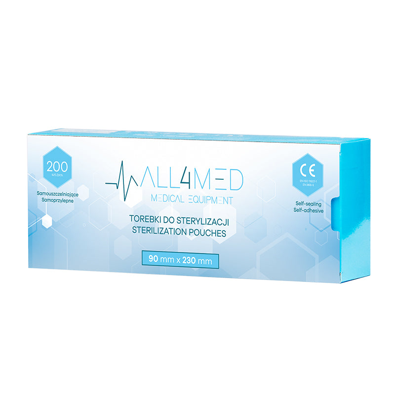 Pochettes de Stérilisation pour Autoclave All4Med 90 × 230 mm – 200 Pièces - image 2