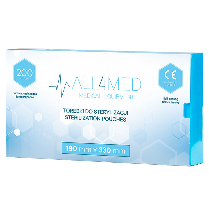 Pochettes de Stérilisation pour Autoclave All4Med 190 × 330 mm – 200 Pièces - image 2