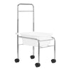 Bain de Pieds Pédicure à Roulettes avec Poignée Chrome