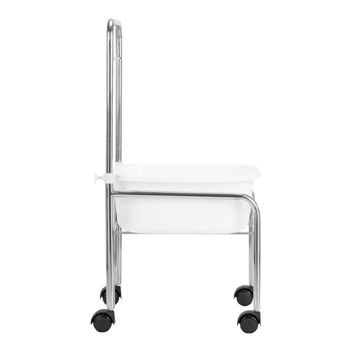Bain de Pieds Pédicure à Roulettes avec Poignée Chrome - image 3