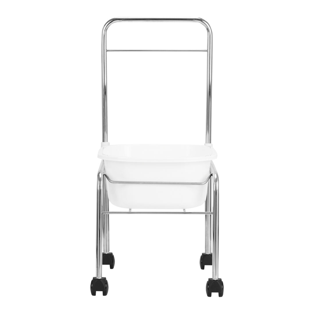 Bain de Pieds Pédicure à Roulettes avec Poignée Chrome - image 4