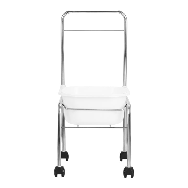 Bain de Pieds Pédicure à Roulettes avec Poignée Chrome - image 4