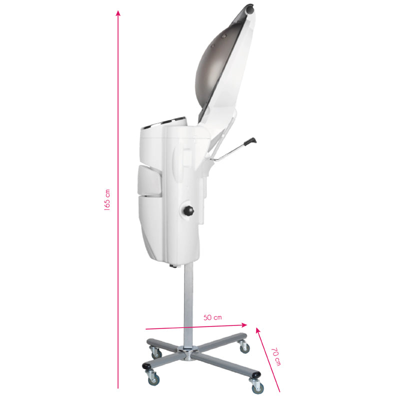 Casque Vapeur sur Pied Gabbiano 408D avec Ozonisation Active Blanc