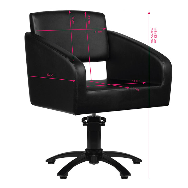 Fauteuil de Coiffeur Gabbiano Bergen Noir