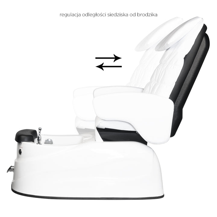 Fauteuil Pédicure Spa Électrique Massant AS-122 Blanc 5