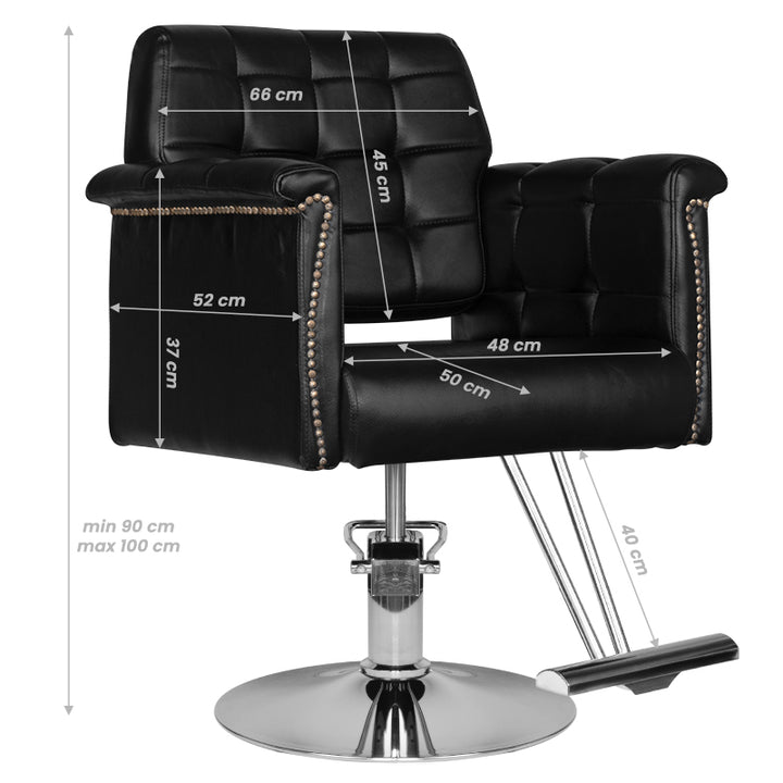 Fauteuil de Coiffeur Hair System HS48 Noir 5