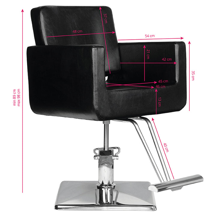 Fauteuil de Coiffeur Hair System HS91 Noir