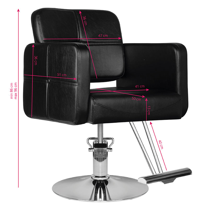 Fauteuil de Coiffeur Hair System HS10 Noir 5