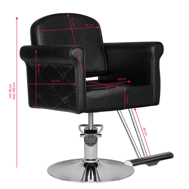 Fauteuil de Coiffeur Hair System HS69 Noir - image 5