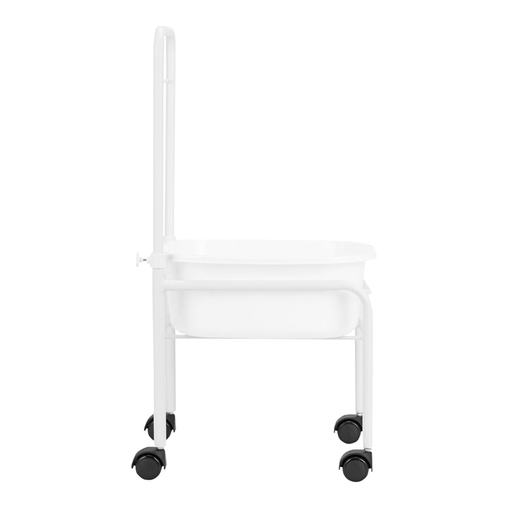 Bain de Pieds Pédicure à Roulettes avec Poignée Blanc - image 3