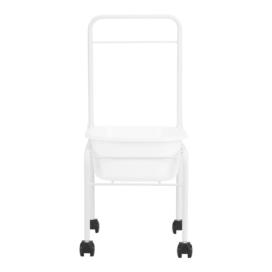 Bain de Pieds Pédicure à Roulettes avec Poignée Blanc - image 4
