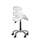 Tabouret de Selle à Roulettes Réglable Eco Cuir Am-880 Blanc