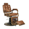 Fauteuil Barbier Gabbiano Boss Look Vieux Cuir Marron clair