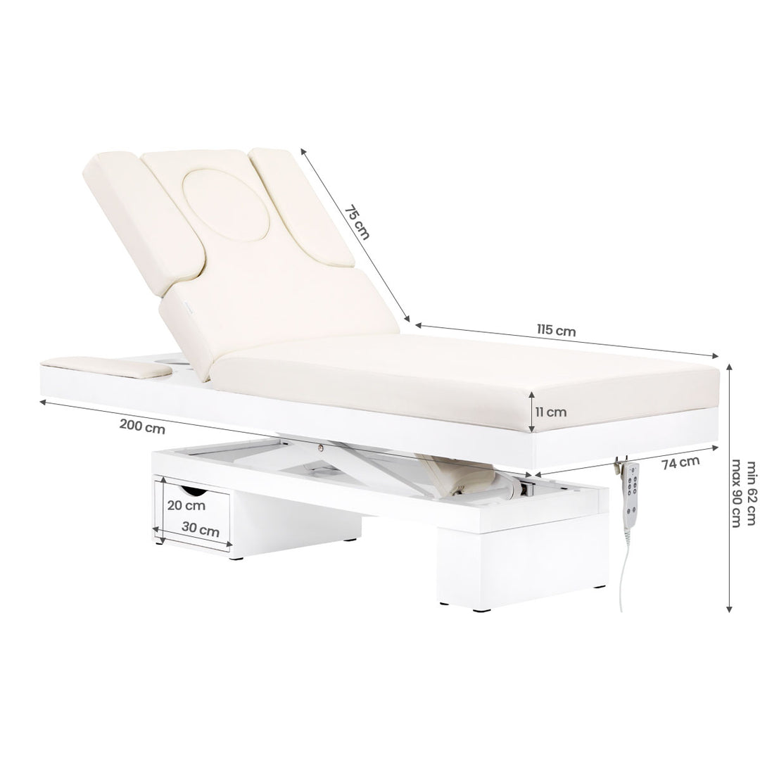 Table de massage Électrique Azzurro 815B Chauffé Blanc 14
