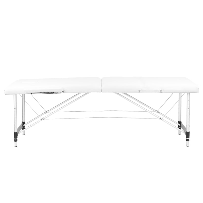 Table de massage Pliante Komfort Activ Fizjo 2 Zones Aluminium Blanc 2