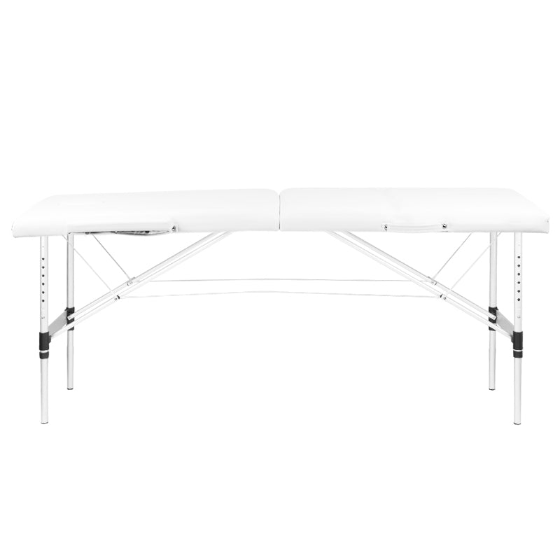 Table de massage Pliante Komfort Activ Fizjo 2 Zones Aluminium Blanc 4