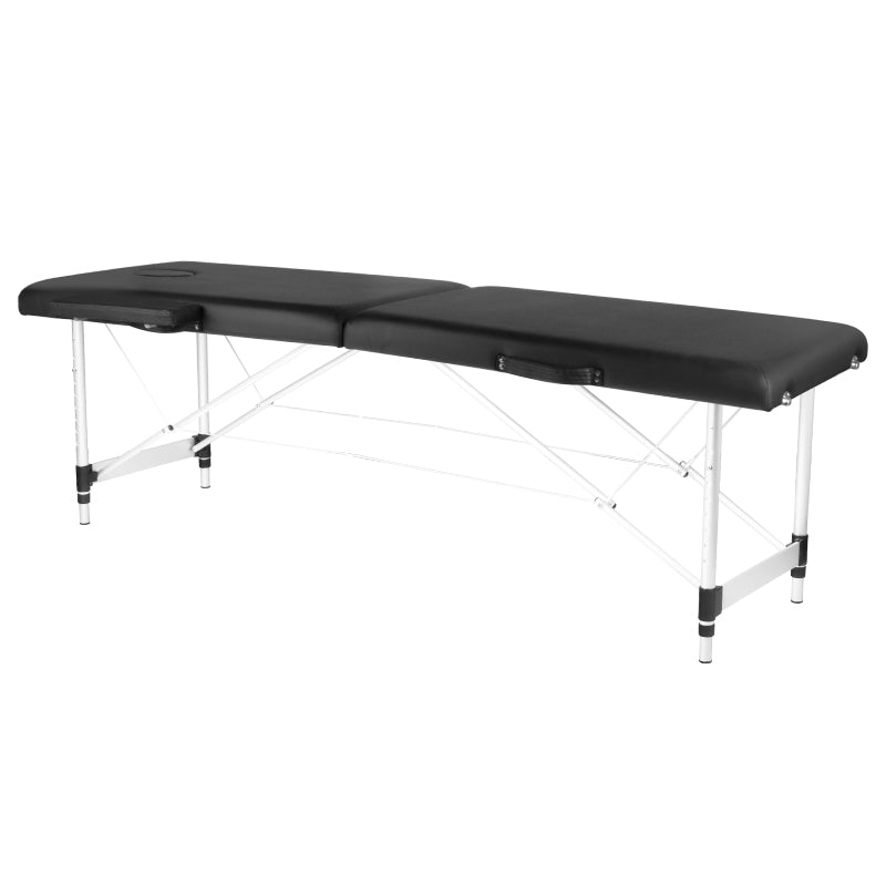Table de massage Pliante Komfort Activ Fizjo 2 Zones Aluminium Noir 1