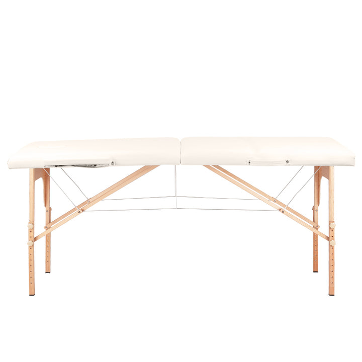 Table de massage Pliante Komfort Activ Fizjo 2 Zones Bois Crème 4