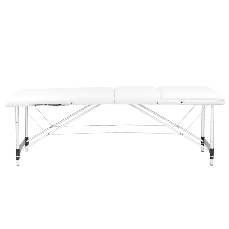 Table de massage Pliante Komfort Activ Fizjo 3 Zones Aluminium Blanc 2